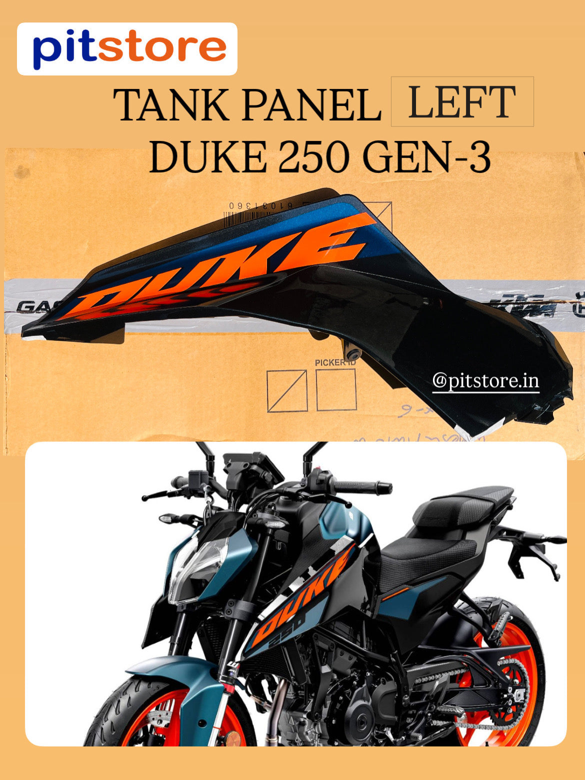 DUKE 250 GEN3 TANK PANNEL
52JP2550