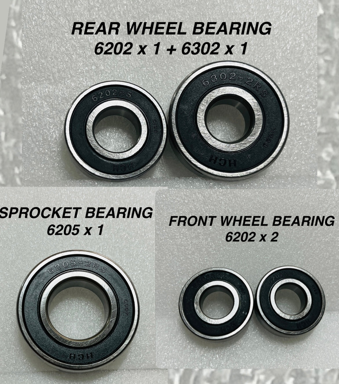 KTM BAJAJ COMPLETE WHEEL BEARING KIT