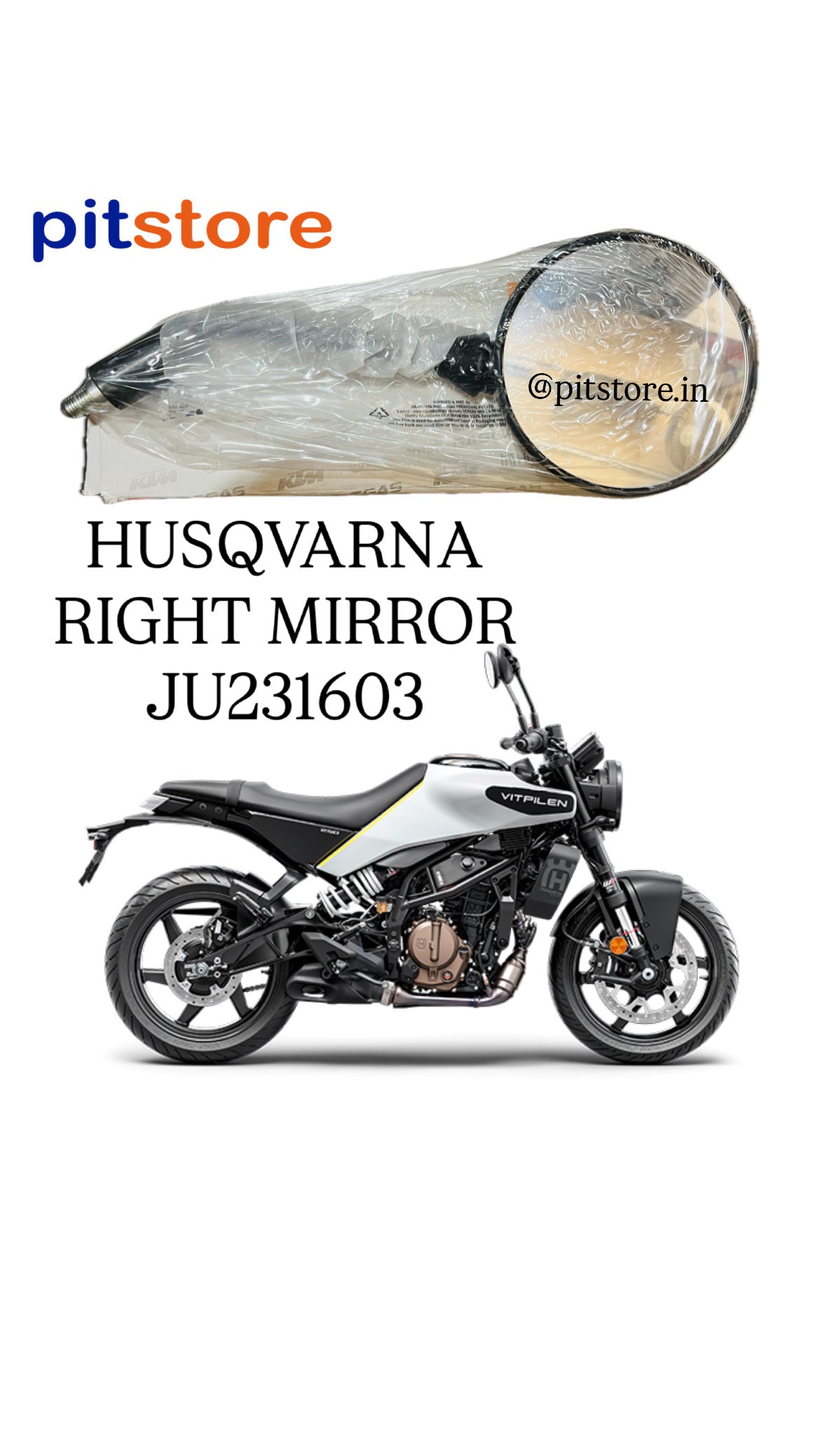 HUSQVARNA MIRROR PAIR -
JU231603 (RIGHT) + JU231604 (LEFT)