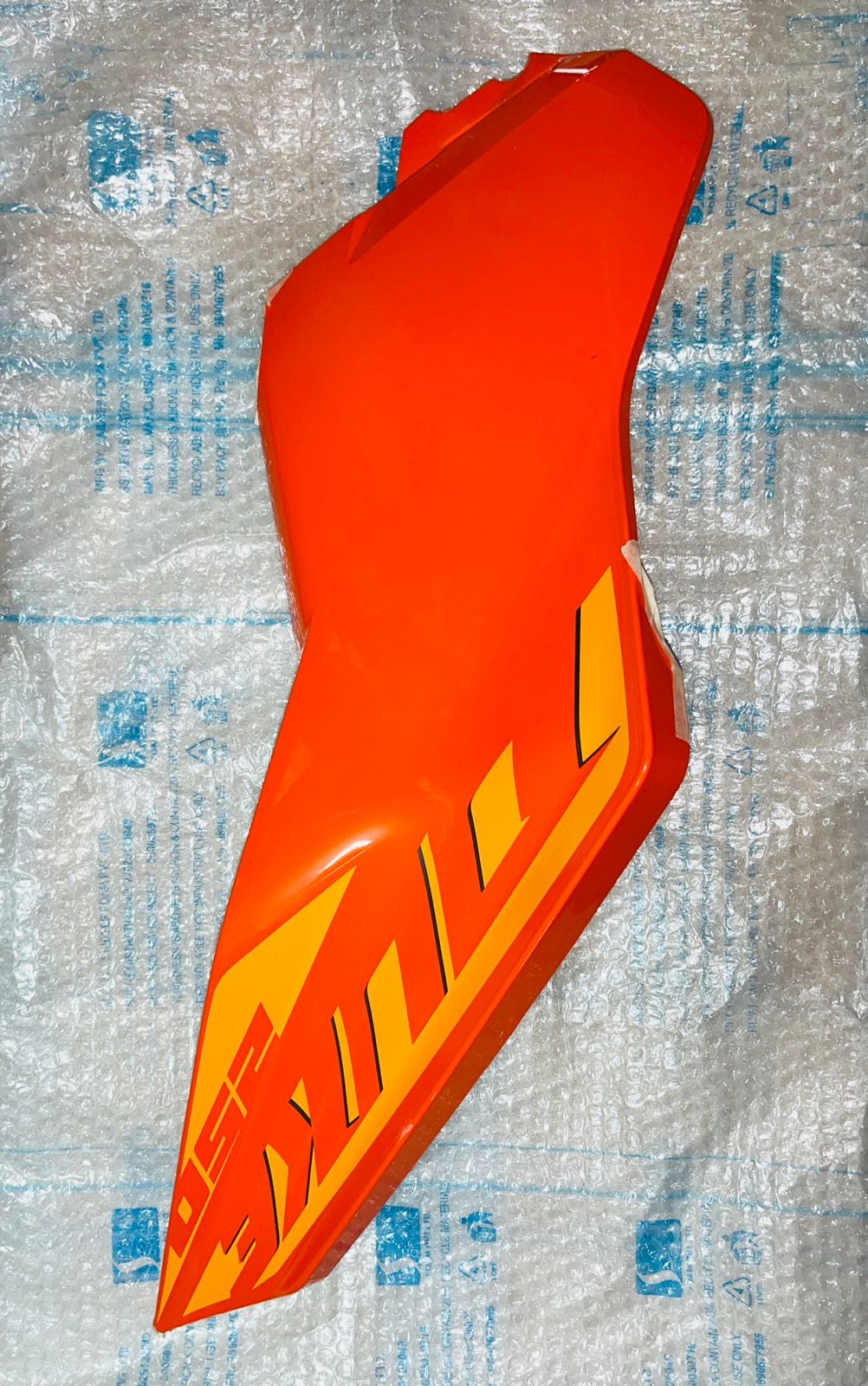 ORANGE TANK PANEL KTM DUKE 250 GEN-3 WITH STICKER