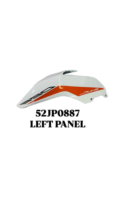 TANK PANNEL - DUKE 390 - WHITE +
DECAL - 52JP0885 + 52JP0887