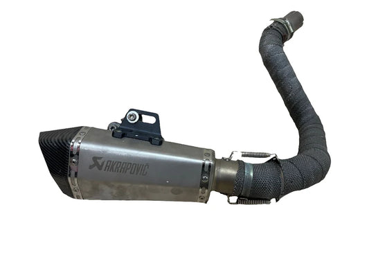 Full Exhaust System direct fit on any ktm duke model Carbon fibre cap