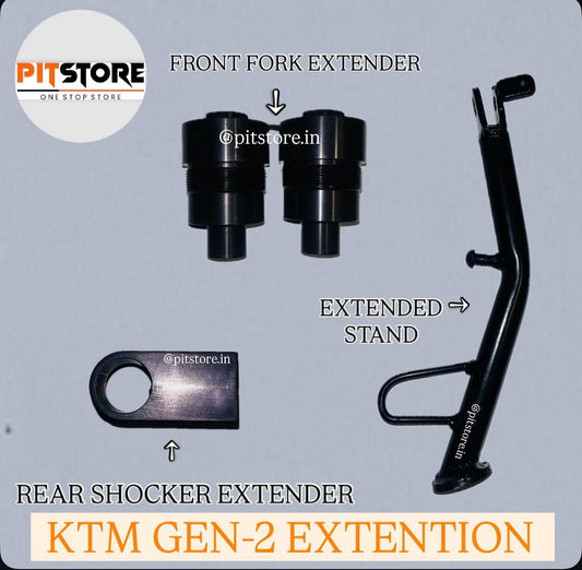KTM DUKE GEN-2 EXTENTION KIT (FORK EXTENTION, REAR MONO EXTENTION, SIDE STAND)