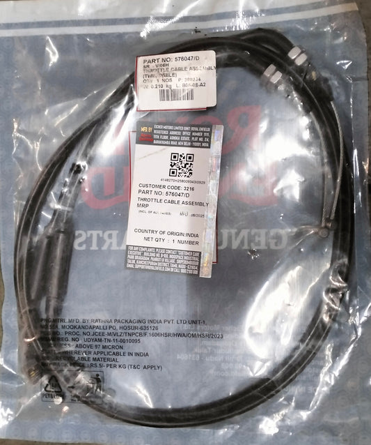 THROTTLE CABLE [Accelerator cable - 576047/D] - ROYAL ENFIELD CONTINENTAL GT 650 BS4